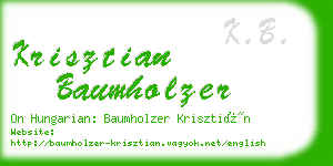 krisztian baumholzer business card